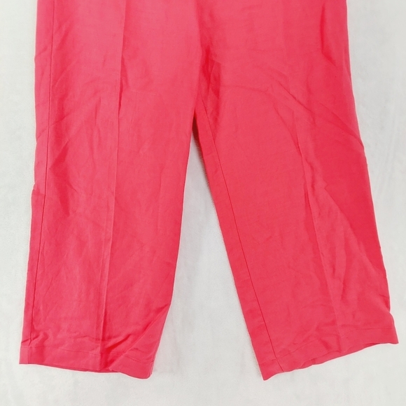 Ashley Stewart Red High Rise Wide Leg Cropped Pants  2550 - Picture 2 of 9